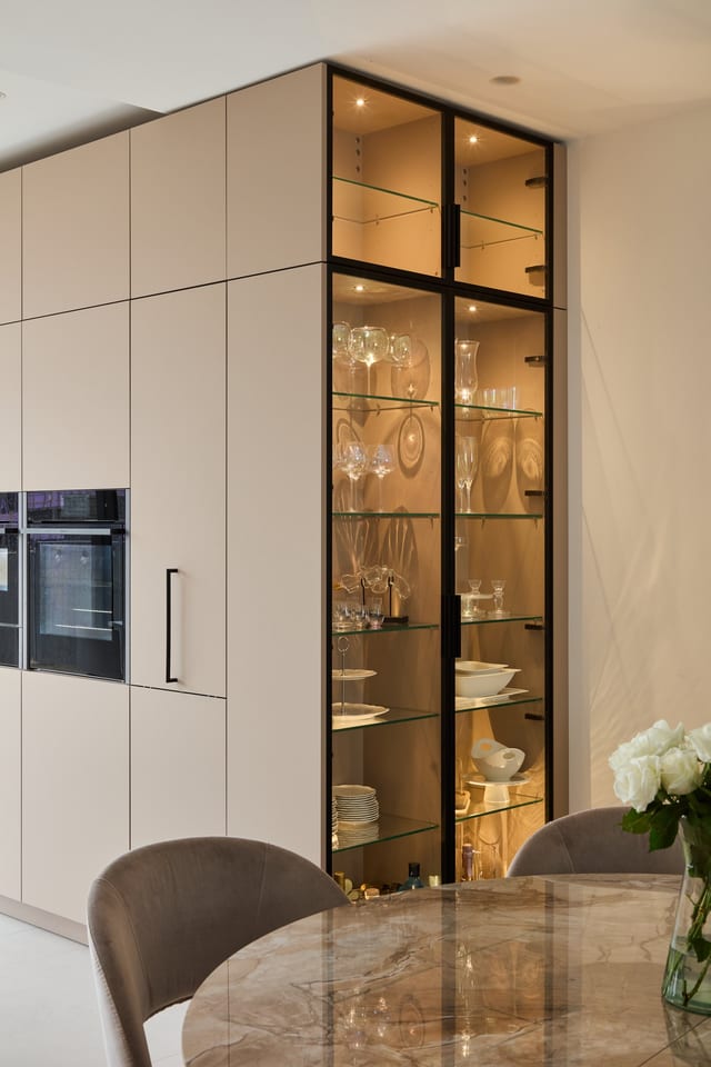 Chessington Fenix Taupe & Marble-Effect Kitchen